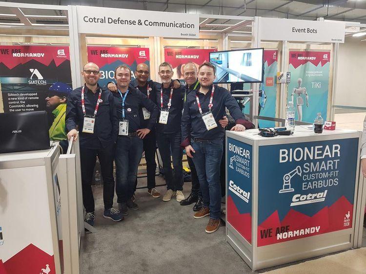 El equipo de Cotral Lab en la feria CES 2018