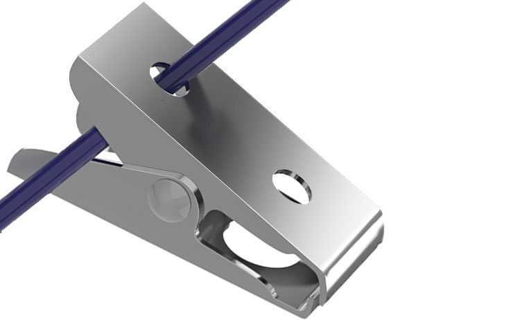 Clip-pinza detectable por rayos X